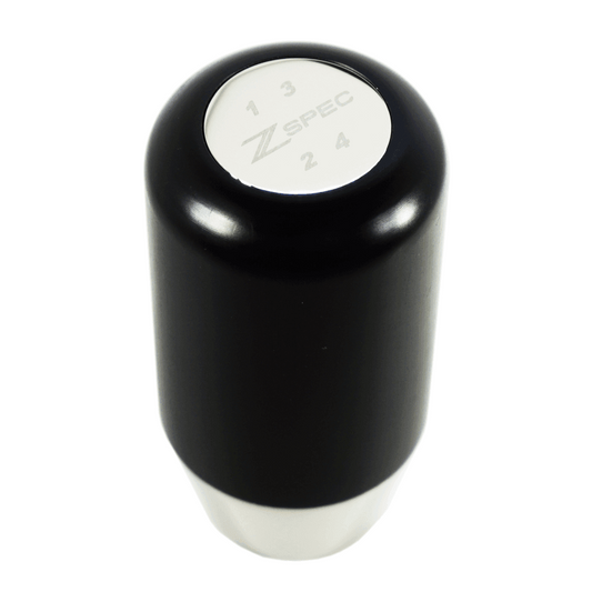ZSPEC Shift Knob, M10-1.5, Delrin & Stainless, 4-Speed Shift Pattern Coin - Howling Moto