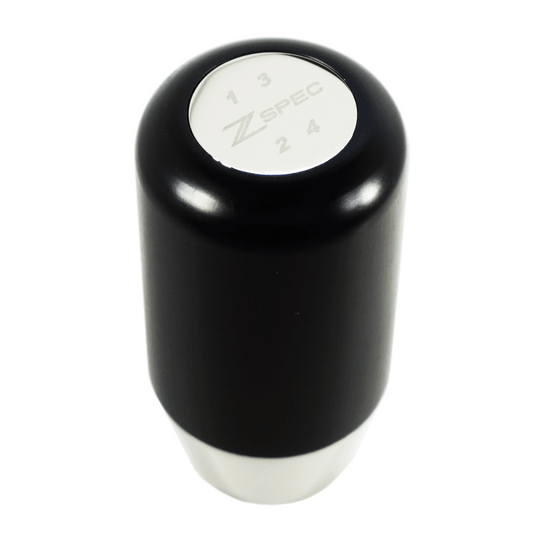 ZSPEC Shift Knob, M8-1.25, Delrin & Stainless, 4-Speed Shift Pattern Coin - Howling Moto