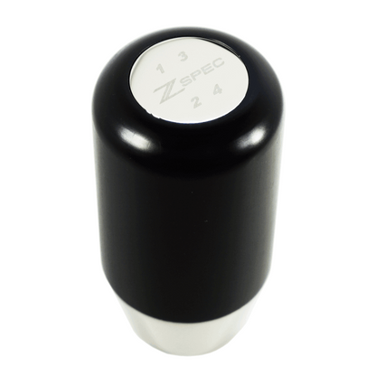 ZSPEC Shift Knob, M10-1.5, Delrin & Stainless, 4-Speed Shift Pattern Coin - Howling Moto