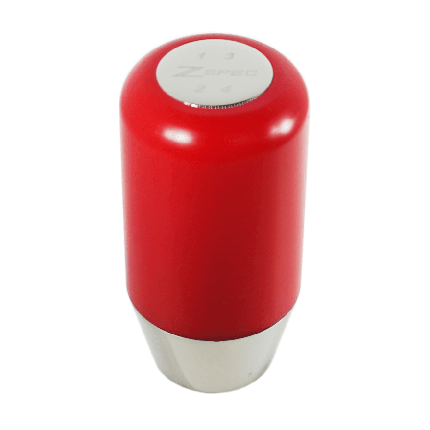 ZSPEC Shift Knob, M8-1.25, Delrin & Stainless, 4-Speed Shift Pattern Coin - Howling Moto