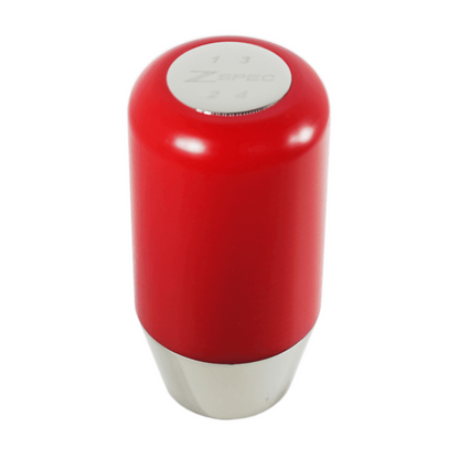 ZSPEC Shift Knob, M8-1.25, Delrin & Stainless, 4-Speed Shift Pattern Coin - Howling Moto