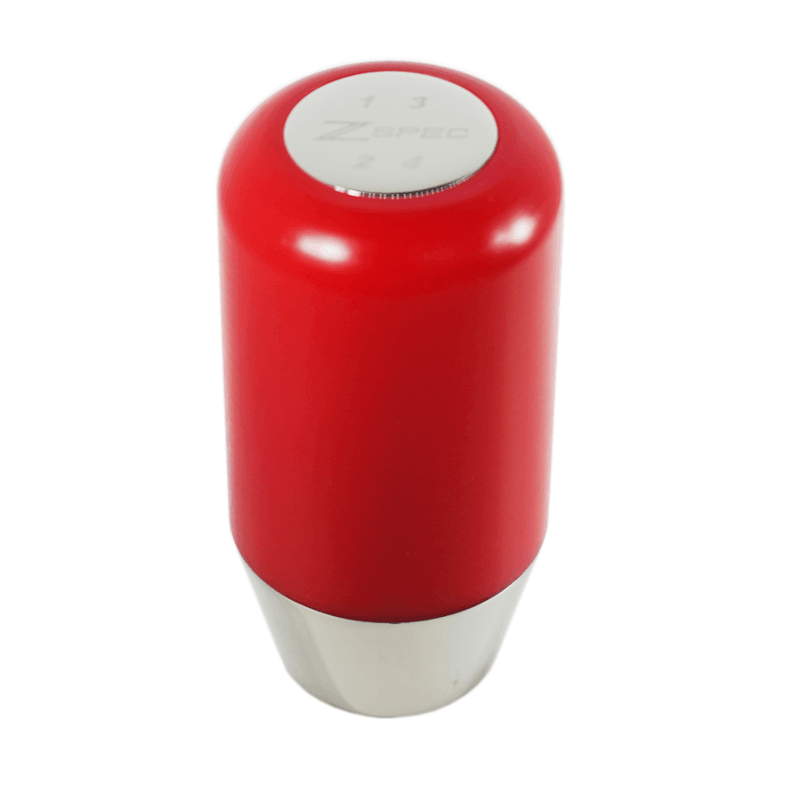 ZSPEC Shift Knob, M12-1.25, Delrin & Stainless, 4-Speed Shift Pattern Coin - Howling Moto