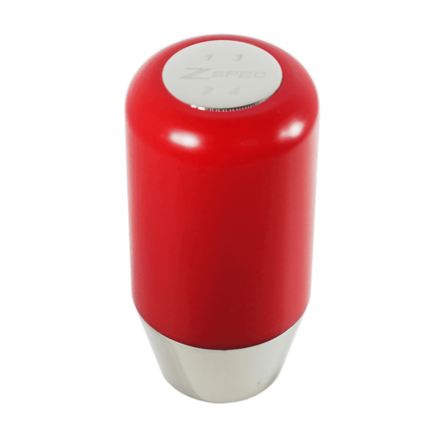 ZSPEC Shift Knob, M10-1.5, Delrin & Stainless, 4-Speed Shift Pattern Coin - Howling Moto