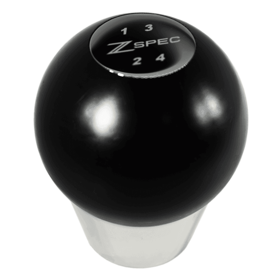 ZSPEC Shift Knob, M10-1.5, Delrin & Stainless, 4-Speed Shift Pattern Coin - Howling Moto