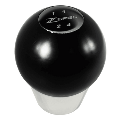 ZSPEC Shift Knob, M10-1.5, Delrin & Stainless, 4-Speed Shift Pattern Coin - Howling Moto