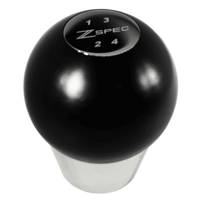 ZSPEC Shift Knob, M8-1.25, Delrin & Stainless, 4-Speed Shift Pattern Coin - Howling Moto