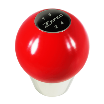 ZSPEC Shift Knob, M8-1.25, Delrin & Stainless, 4-Speed Shift Pattern Coin - Howling Moto