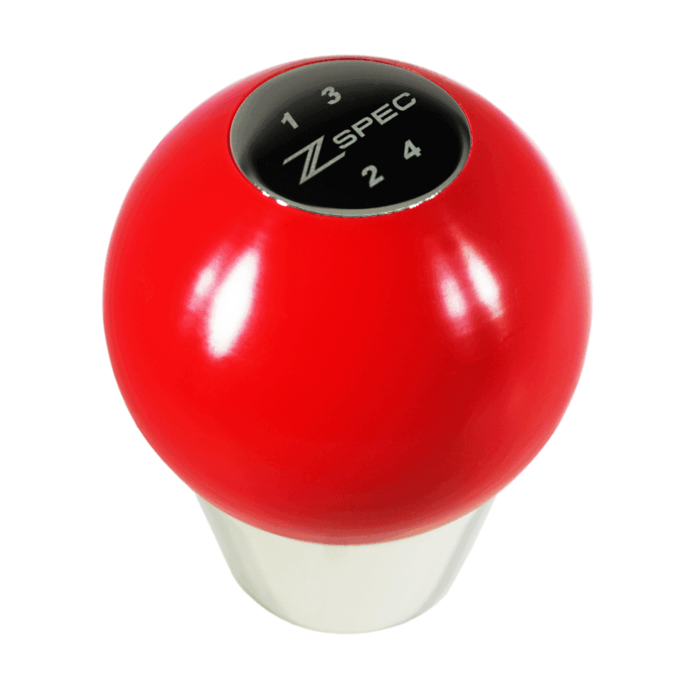 ZSPEC Shift Knob, M10-1.5, Delrin & Stainless, 4-Speed Shift Pattern Coin - Howling Moto