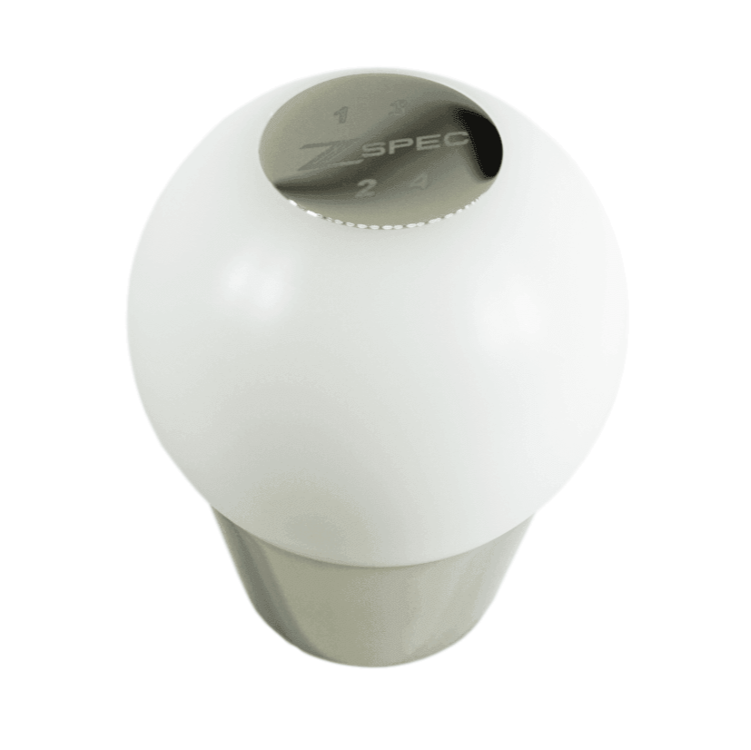 ZSPEC Shift Knob, M12-1.25, Delrin & Stainless, 4-Speed Shift Pattern Coin - Howling Moto