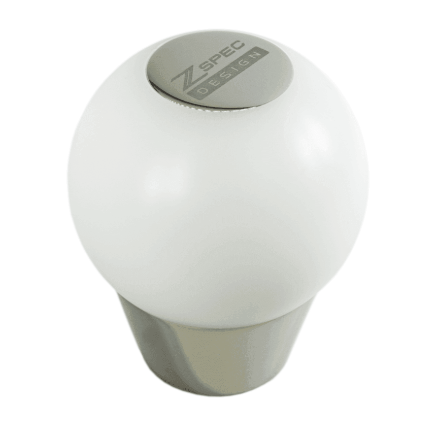 ZSPEC Shift Knob, M8-1.25, Delrin & Stainless, 5-Speed Shift Pattern Coin - Howling Moto