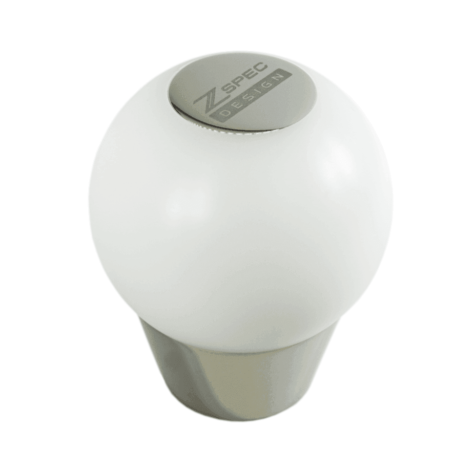 ZSPEC Shift Knob, M8-1.25, Delrin & Stainless, 4-Speed Shift Pattern Coin - Howling Moto