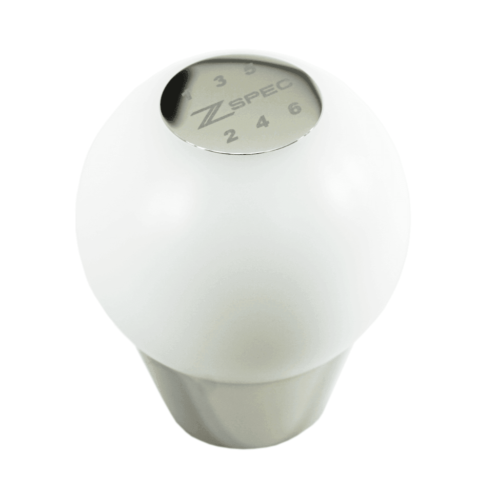 ZSPEC Shift Knob, M10-1.5, Delrin & Stainless, 6-Speed Shift Pattern Coin - Howling Moto