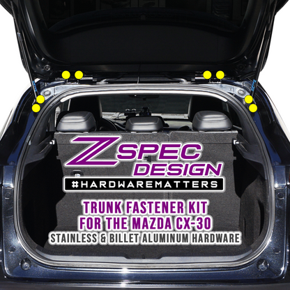 ZSPEC Stage-3 Dress Up Bolts® Fastener Kit for 2020-2024 Mazda CX-30, Stainless & Billet - Howling Moto