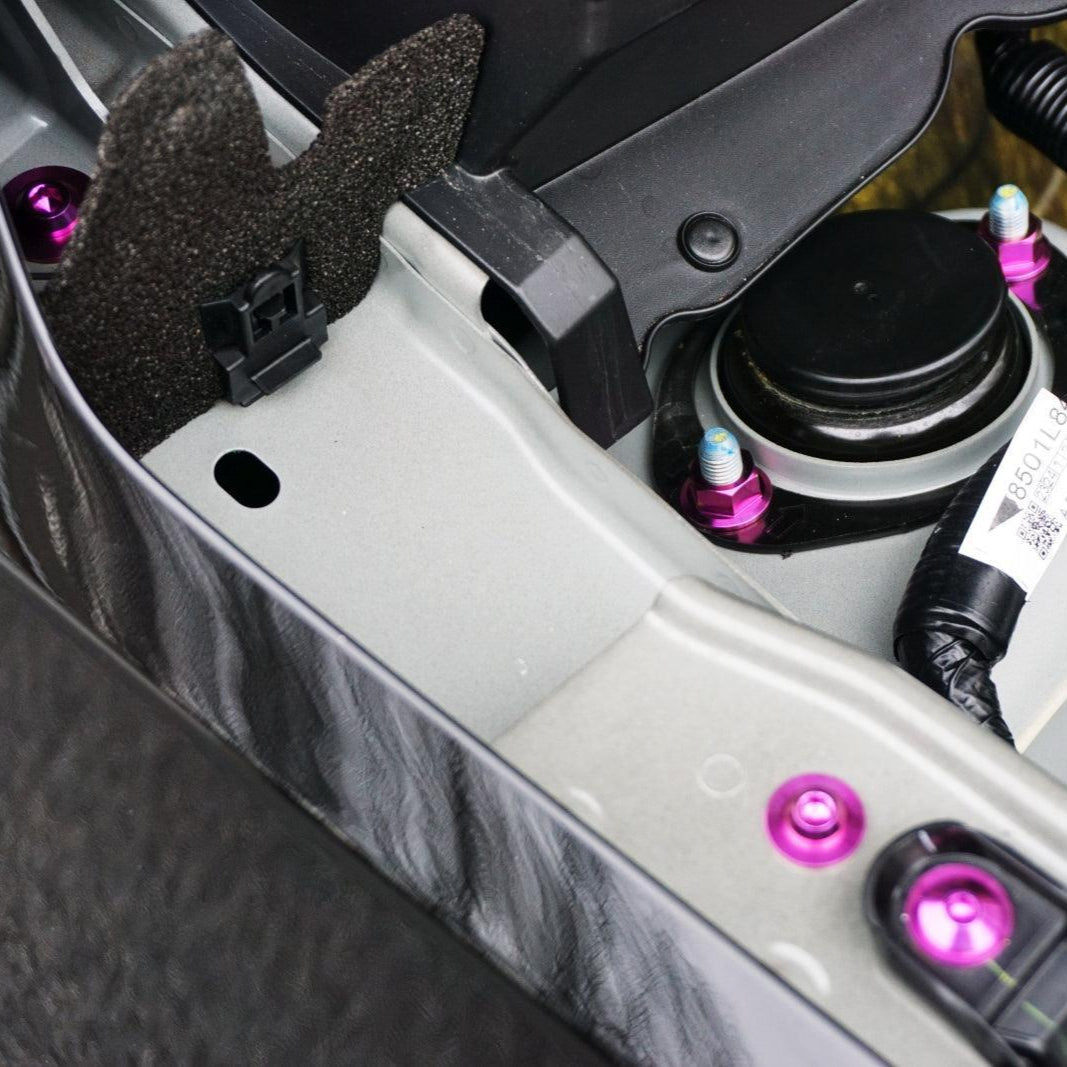 ZSPEC Stage-3 Dress Up Bolts® Fastener Kit for '23+ Mitsubishi Mirage, Titanium - Howling Moto