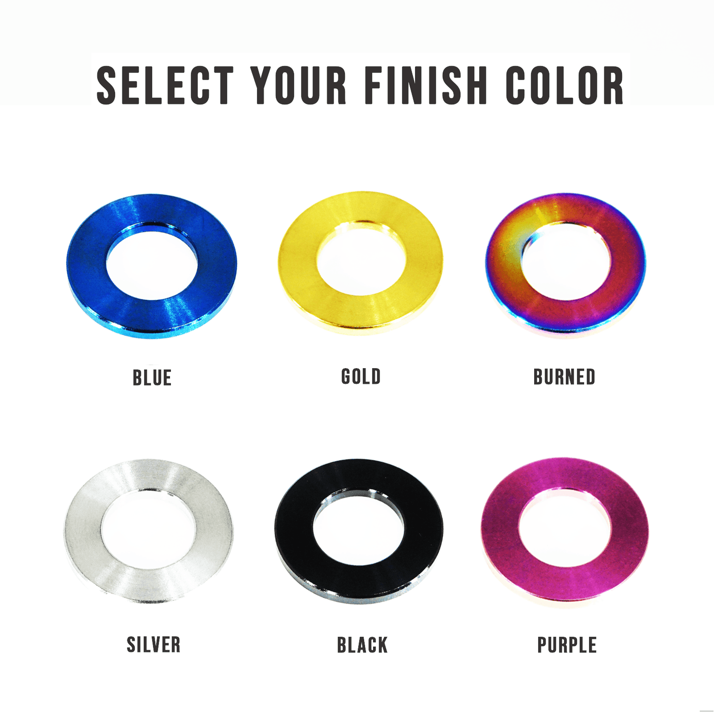 ZSPEC M6 Metric Flat Washers, Grade-5 Titanium, Per Each - Howling Moto