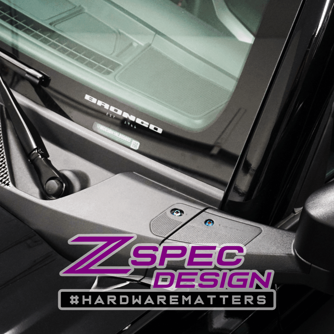 ZSPEC Stage-3 Dress Up Bolts® Fastener Kit for 21+ Ford Bronco 2.7L, Titanium & Billet - Howling Moto