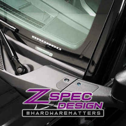 ZSPEC Stage-3 Dress Up Bolts® Fastener Kit for 21+ Ford Bronco 2.7L, Titanium & Billet - Howling Moto