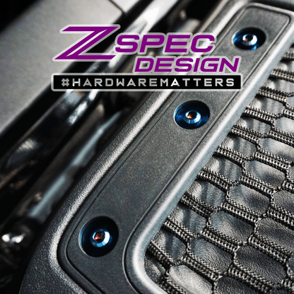ZSPEC Stage-3 Dress Up Bolts® Fastener Kit for 21+ Ford Bronco 2.7L, Titanium & Billet - Howling Moto