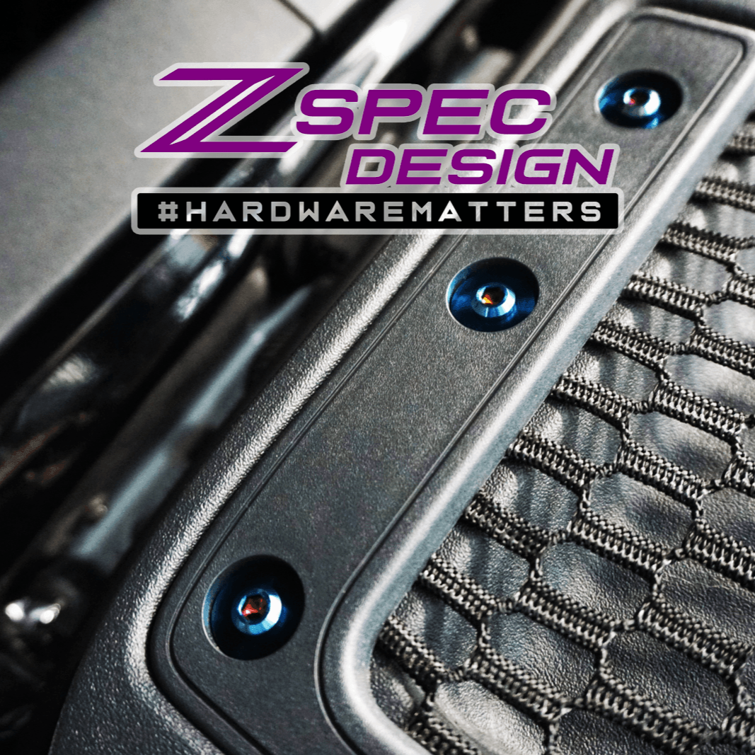 ZSPEC Interior Dress Up Bolts® Fastener Kit for 21+ Ford Bronco 2.7L, Titanium & Billet - Howling Moto