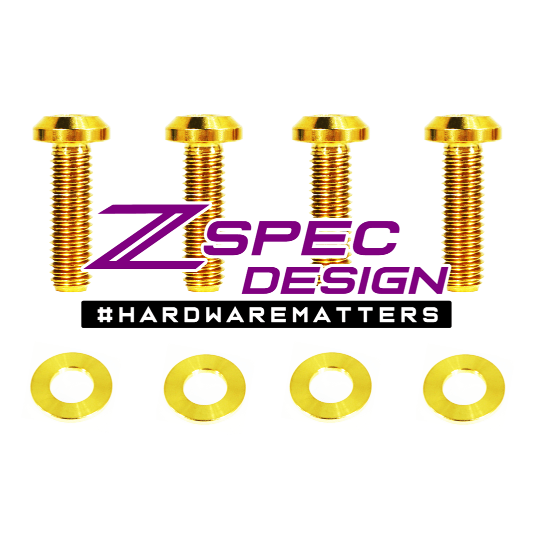 ZSPEC "Brake-Handle Brackets" Fastener Kit for the Honda Grom, Grade-5 Titanium - Howling Moto