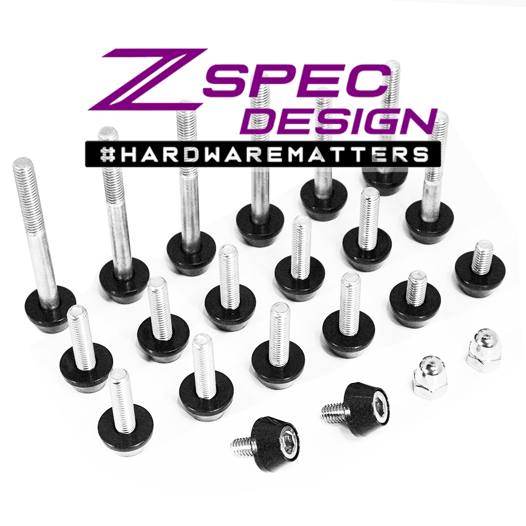 ZSPEC Plenum Fastener Kit for Nissan 350z VQ35DE, Stock (OEM) Length, Stainless & Billet - Howling Moto