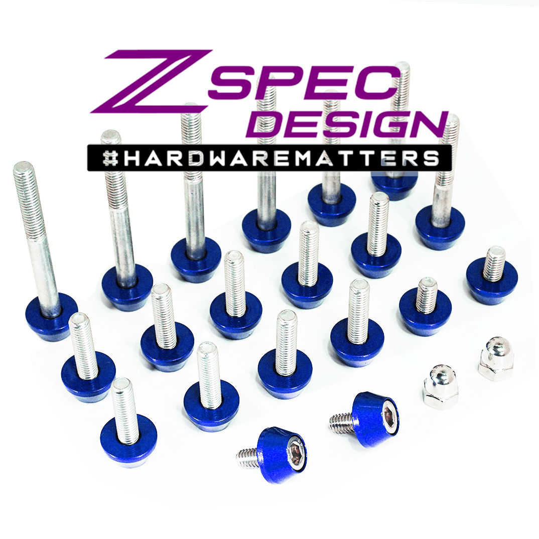 ZSPEC Plenum Fastener Kit for Nissan 350z VQ35DE, Stock (OEM) Length, Stainless & Billet - Howling Moto