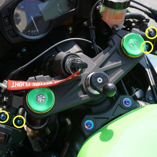 ZSPEC Titanium Fasteners for the Kawasaki Ninja 636 ZX6R Brake-Lever Brackets - Howling Moto