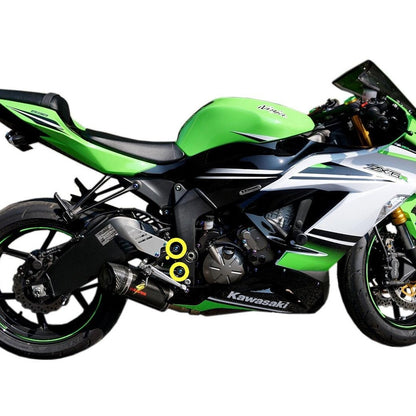 ZSPEC Titanium Fasteners for the Kawasaki Ninja 636 ZX6R Foot-Peg Brackets - Howling Moto