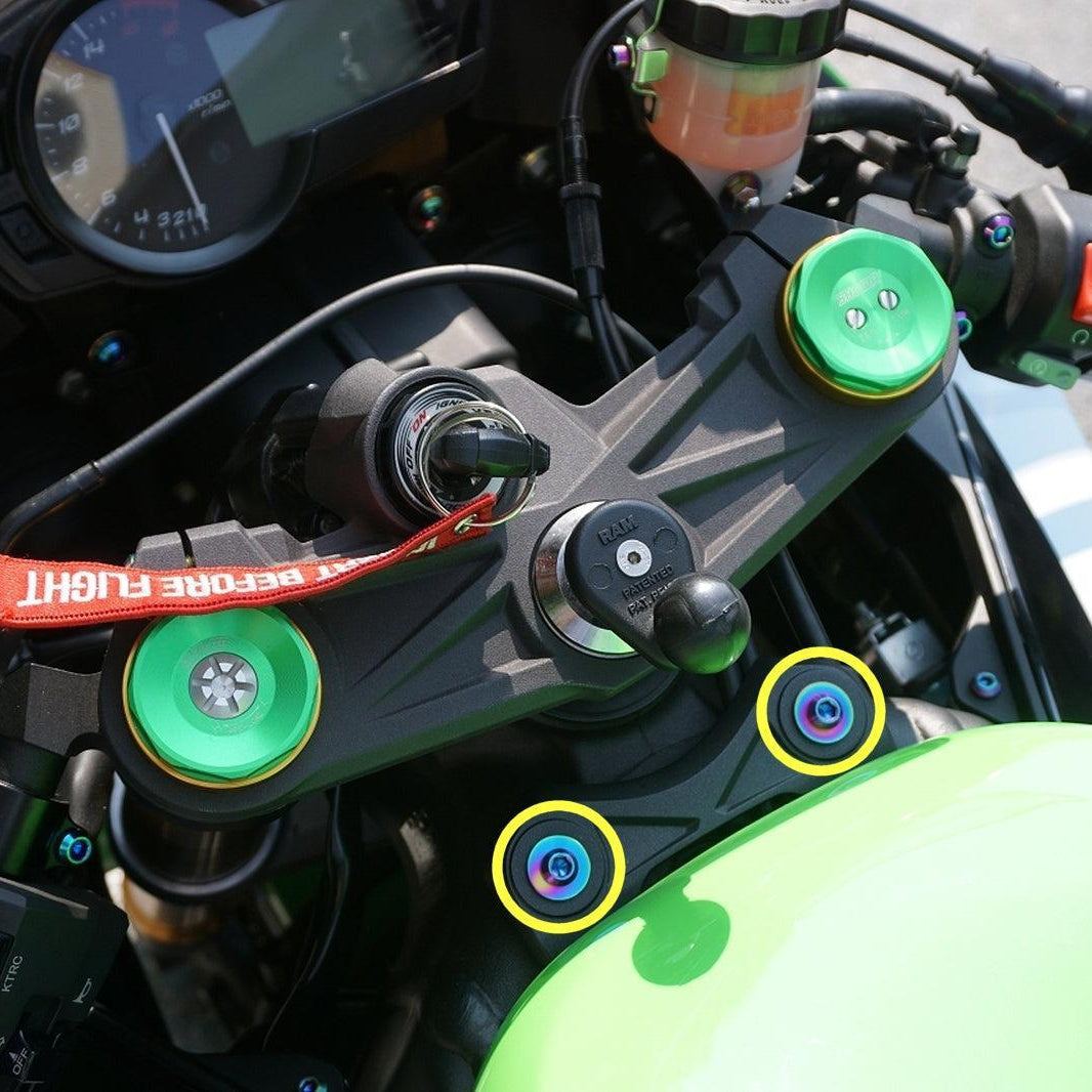 ZSPEC Titanium Fasteners for the Kawasaki Ninja 636 ZX6R Fuel/Gas Tank - Howling Moto
