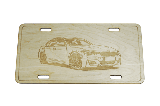 ZSPEC BMW 4-Door Sedan License Plate, Birch, Ornament for Office, Garage or Man-Cave - Howling Moto