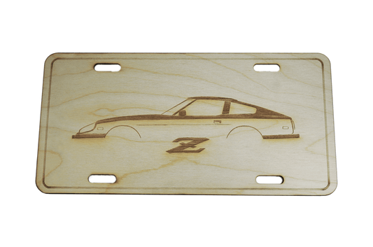 ZSPEC Datsun 280zx S130 License Plate, Birch, Ornament for Office, Garage or Man-Cave - Howling Moto