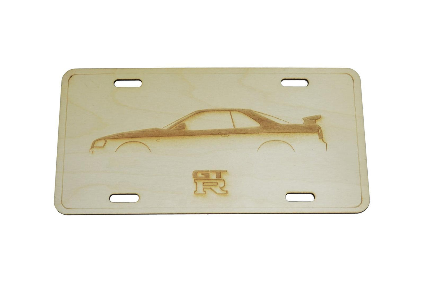ZSPEC Nissan GTR R34 Cut-Away License Plate, Birch, Ornamental - Howling Moto