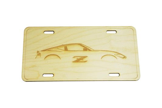 ZSPEC Nissan Z RZ34 Silhouette License Plate, Birch, Ornamental - Howling Moto