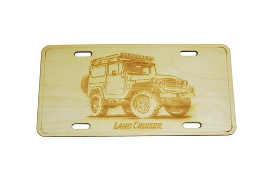 ZSPEC Early Toyota Landcruiser 4x4 License Plate, Birch, Ornamental - Howling Moto