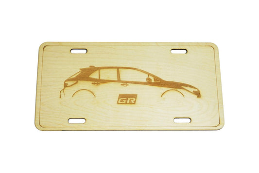 ZSPEC Toyota Corolla GR Sports Compact Hatch-Back Car License Plate, Birch, Ornamental - Howling Moto