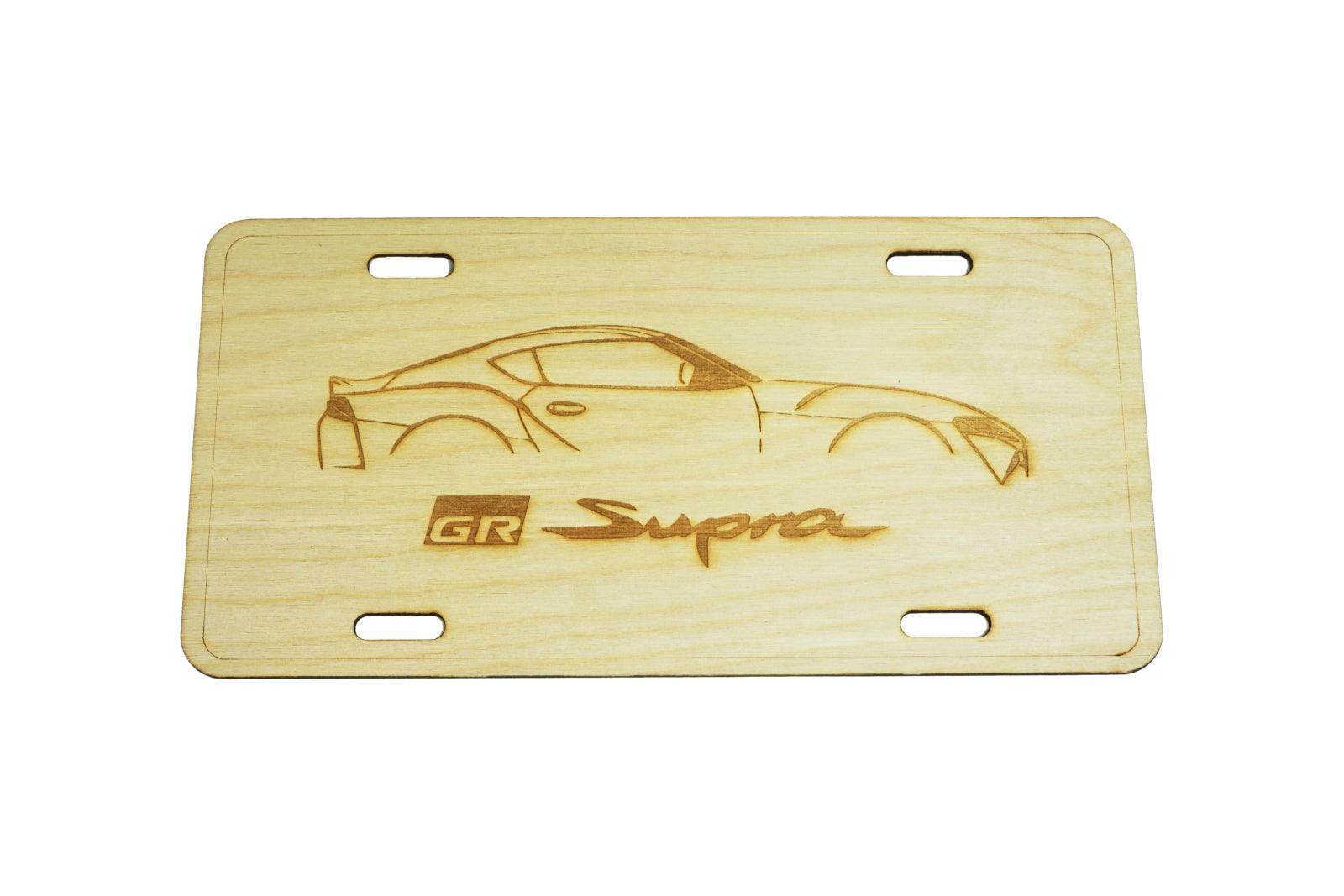 ZSPEC Toyota Supra Silhouette License Plate, Birch, Ornamental - Howling Moto