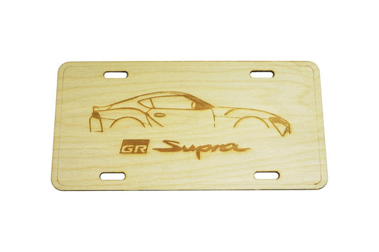 ZSPEC Toyota Supra Silhouette License Plate, Birch, Ornamental - Howling Moto
