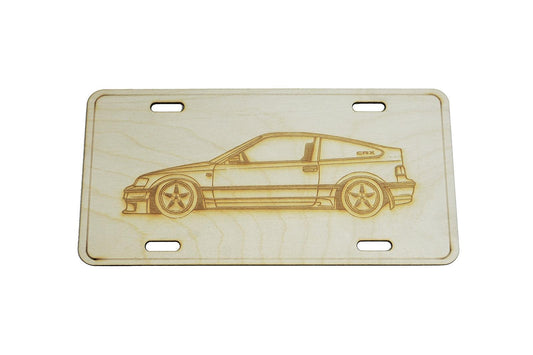 ZSPEC Honda CRX Si Hatchback License Plate, Birch, Ornamental - Howling Moto
