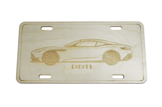 ZSPEC Aston Martin DB11 License Plate, Birch, Ornament for Office, Garage or Man-Cave - Howling Moto