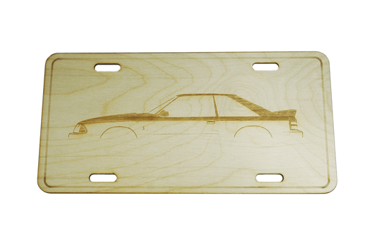 ZSPEC Ford Fox-Body Mustang License Plate, Birch, Ornament for Office, Garage or Man-Cave - Howling Moto