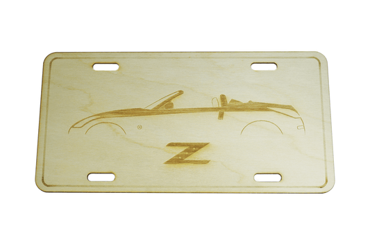 ZSPEC Nissan 350z Roadster License Plate, Birch, Ornament for Office, Garage or Man-Cave - Howling Moto