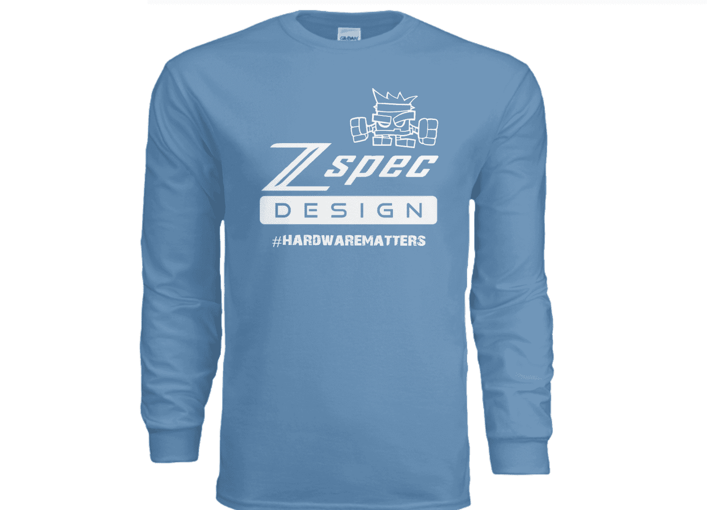 ZSPEC Long-Sleeve Cotton T-Shirt, Light Blue - Howling Moto