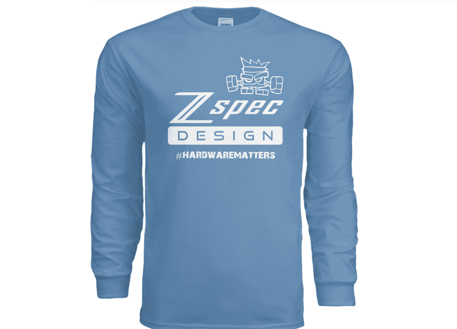 ZSPEC Long-Sleeve Cotton T-Shirt, Light Blue - Howling Moto