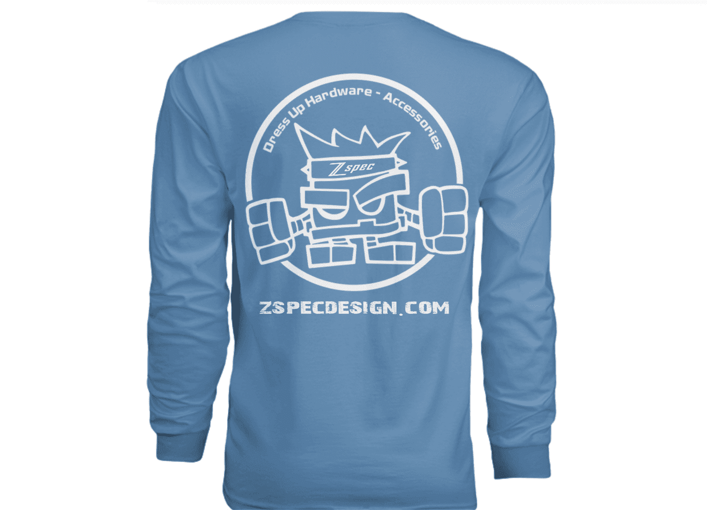 ZSPEC Long-Sleeve Cotton T-Shirt, Light Blue - Howling Moto