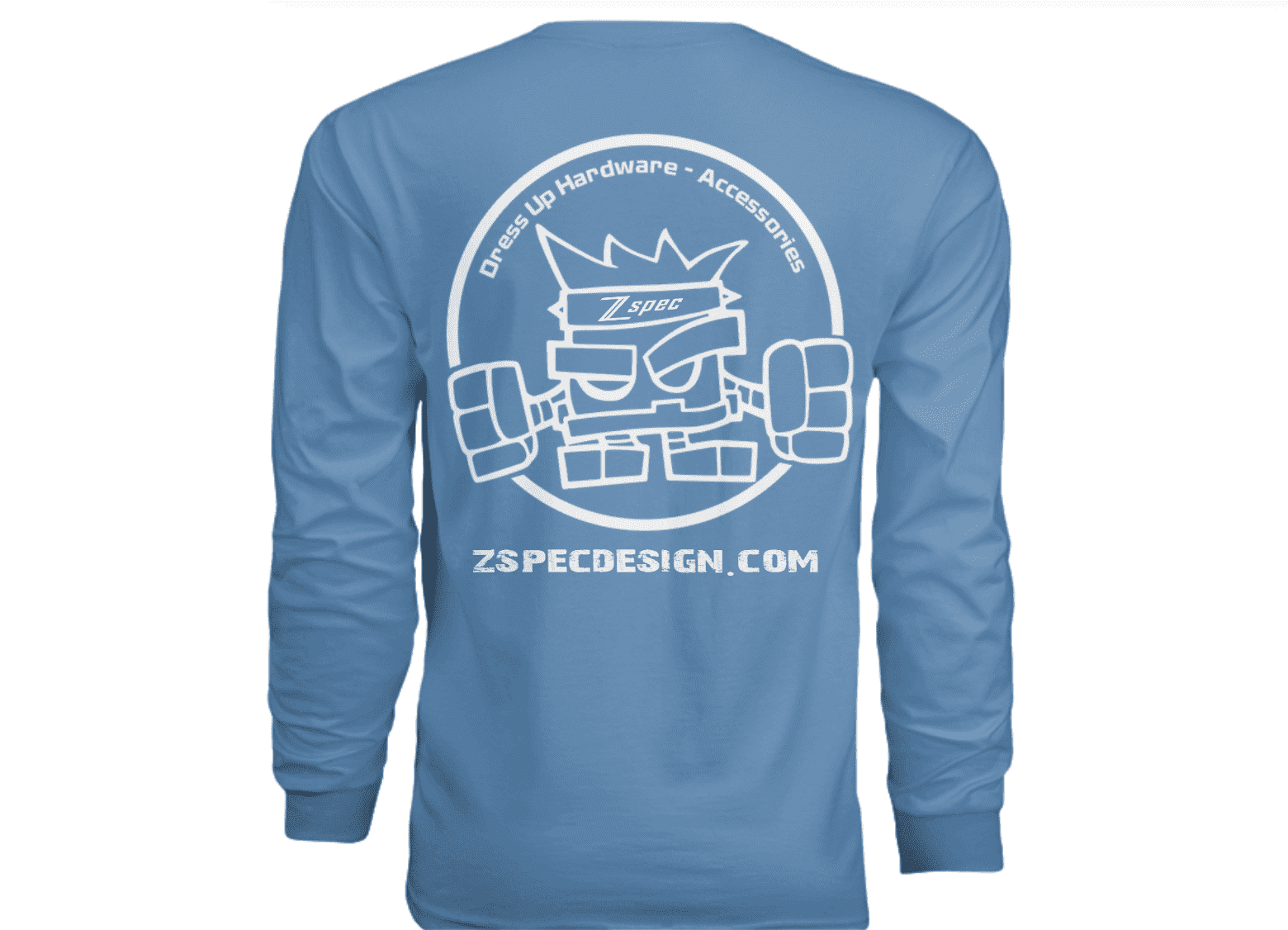 ZSPEC Long-Sleeve Cotton T-Shirt, Light Blue - Howling Moto
