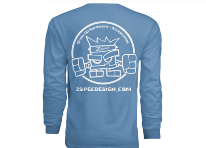 ZSPEC Long-Sleeve Cotton T-Shirt, Light Blue - Howling Moto