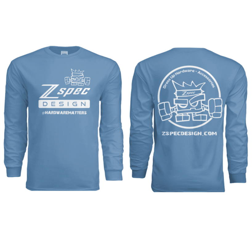 ZSPEC Long-Sleeve Cotton T-Shirt, Light Blue - Howling Moto