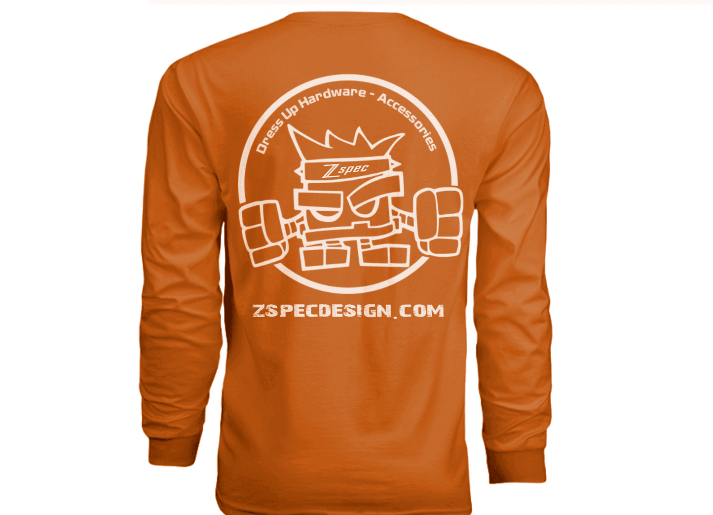 ZSPEC Long-Sleeve Cotton T-Shirt, Burnt Orange - Howling Moto