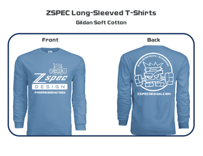 ZSPEC Long-Sleeve Cotton T-Shirt, Light Blue - Howling Moto