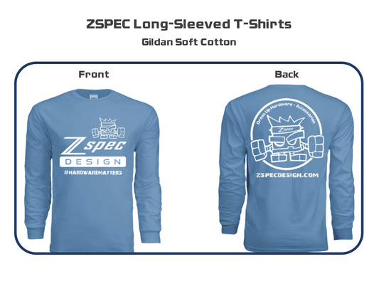 ZSPEC Long-Sleeve Cotton T-Shirt, Light Blue - Howling Moto